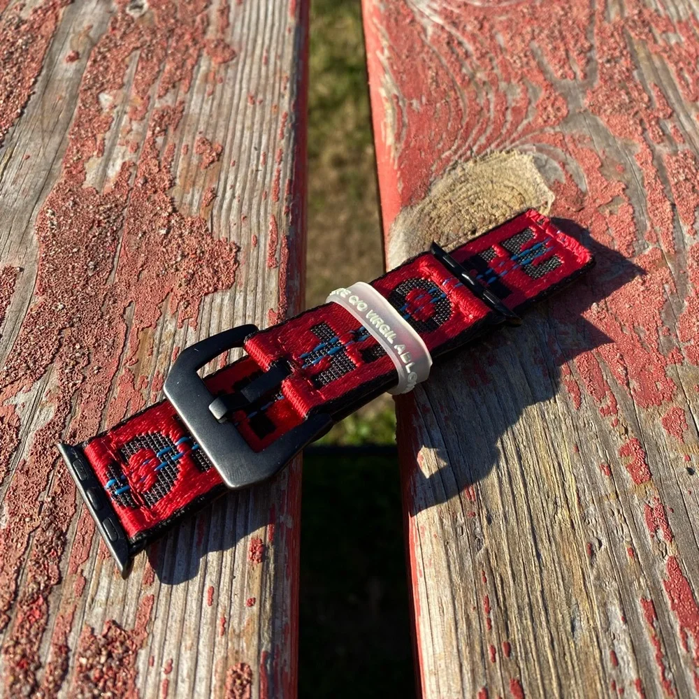 Off-White Mini Belt Apple Watch Band Red